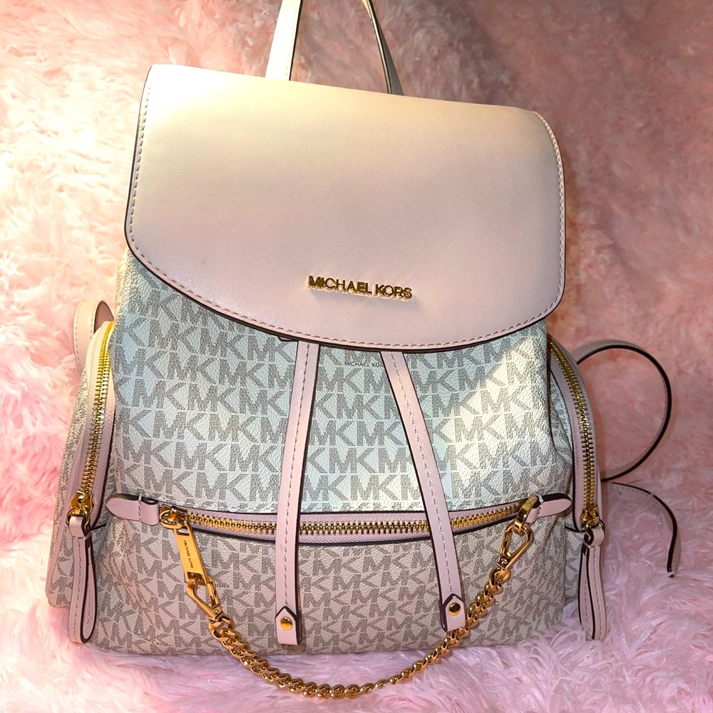 Cream colored Michael Kors Backpack